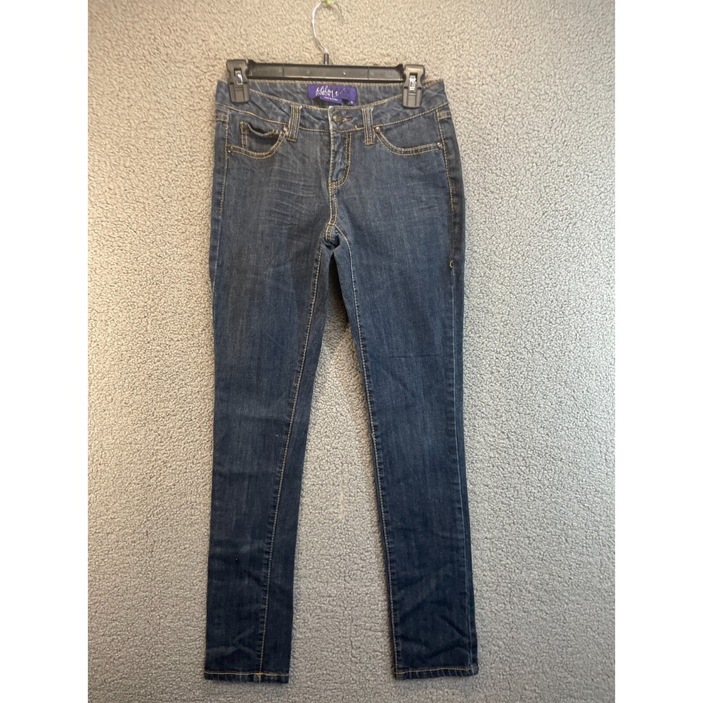 Miley Cyrus Max Azria Jeans‎ Juniors Size 5 Blue Skinny Ultra Low Rise Pants